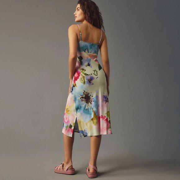 Anthropologie Conditions Apply Sleeveless Slim Midi Dress - sz Medium - Picture 2 of 11